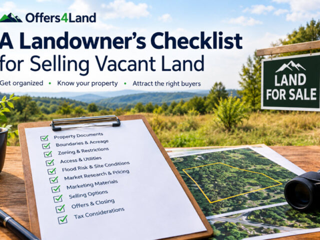 Landowner’s Checklist for Selling Vacant Land
